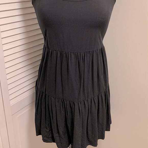 Nwt Black Ruffle Corset Lace Up Sexy Mini Dress - Picture 8 of 13